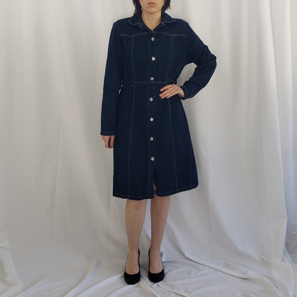 Y2K Denim Long Sleeve Dress